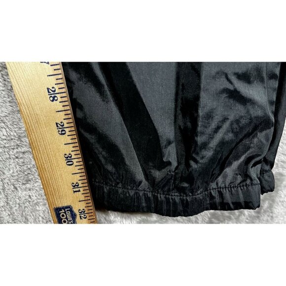 Vintage Nike Black Windbreaker Pants Straight-Leg Nylon Track Pants Embroidered - Picture 10 of 12